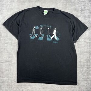 The Beatles Shirt Mens Large Black Abby Road Vtg 2005 Band Rock apple Music